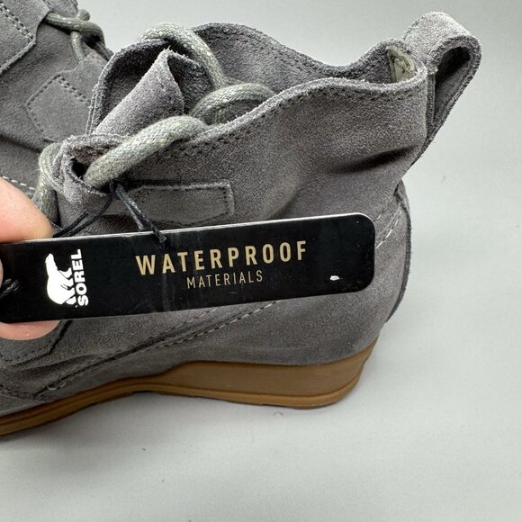 Sorel Women’s Evie Ankle Lace Quarry Grill Gray Size 10 Pull-on Boots Booties - Picture 3 of 9